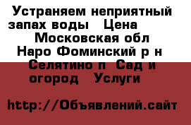 Устраняем неприятный запах воды › Цена ­ 2 000 - Московская обл., Наро-Фоминский р-н, Селятино п. Сад и огород » Услуги   